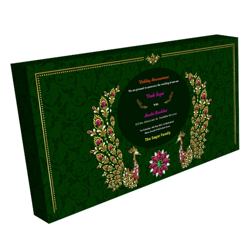 Wedding Announcement Gift Box Gradient Finish 4 x 75 Grams Dry Fruits